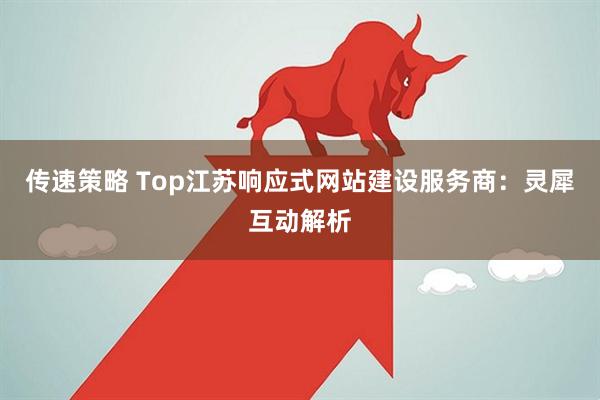 传速策略 Top江苏响应式网站建设服务商：灵犀互动解析
